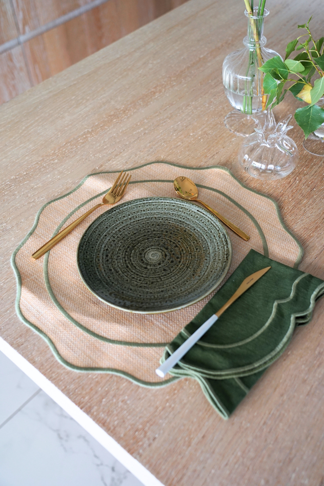 Pack Mantel Individual + Servilleta Verde