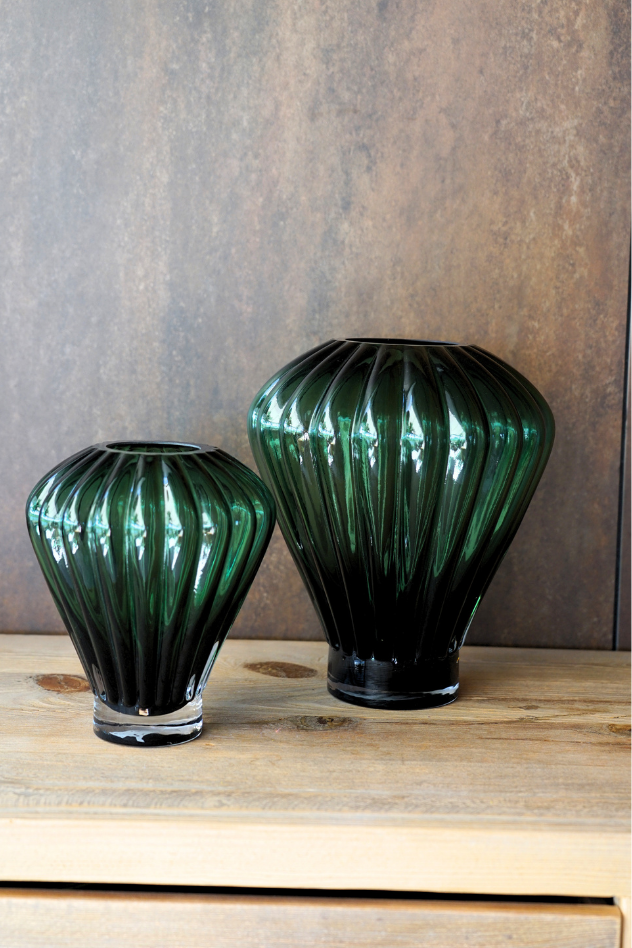 Jarrón Diamante Verde