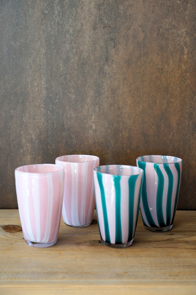 Vaso Rayas Pastel