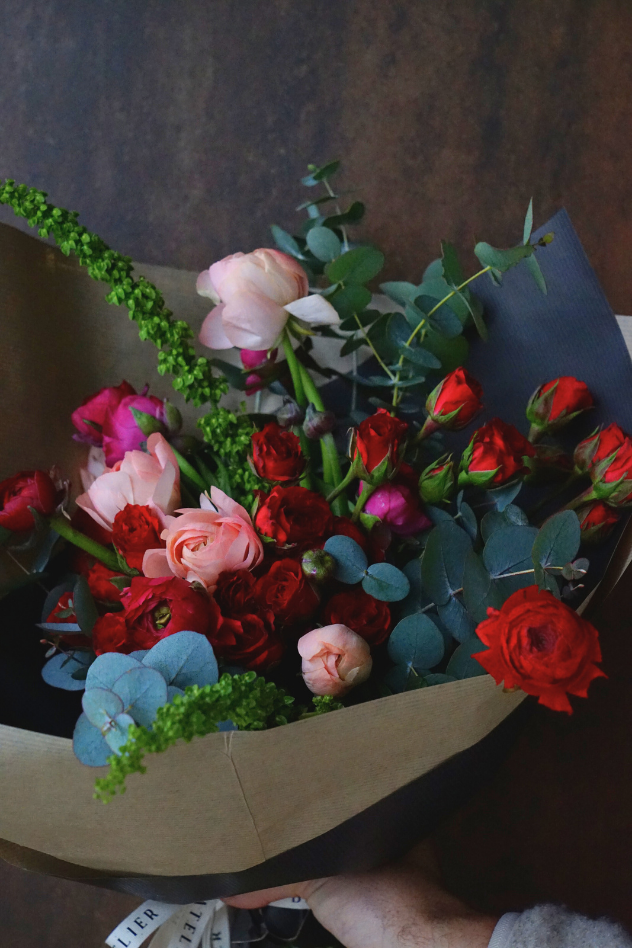 Ramo rojo y rosa