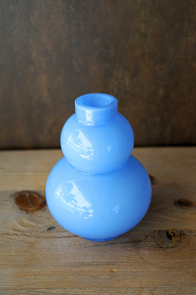 Jarrón Doble Esfera Azul